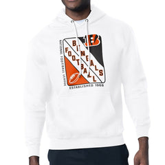 Cincinnati Bengals Starter Shield Logo Pullover Hoodie White - NFL