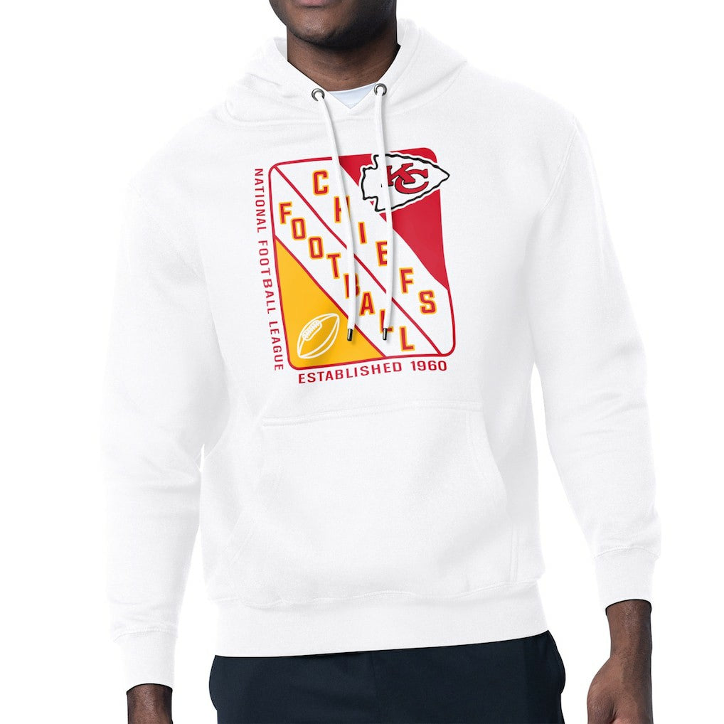 Kansas City Chiefs Starter Shield Logo Pullover Hoodie White - NFL