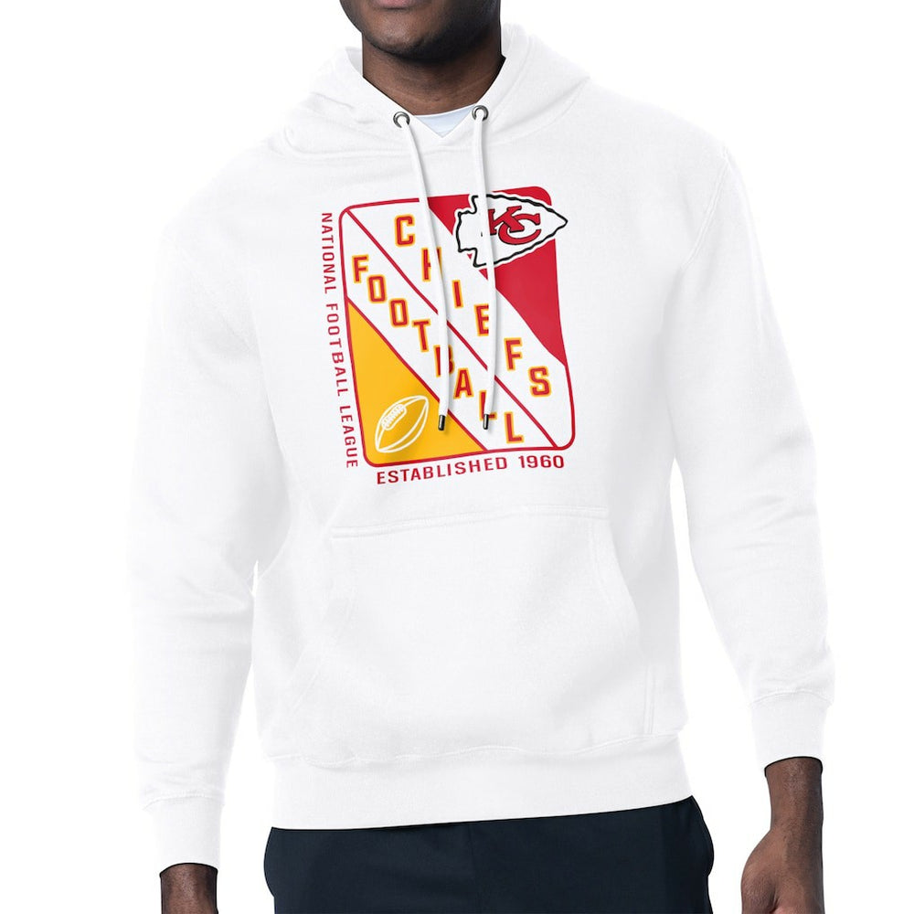 Kansas City Chiefs Starter Shield Logo Pullover Hoodie White - NFL
