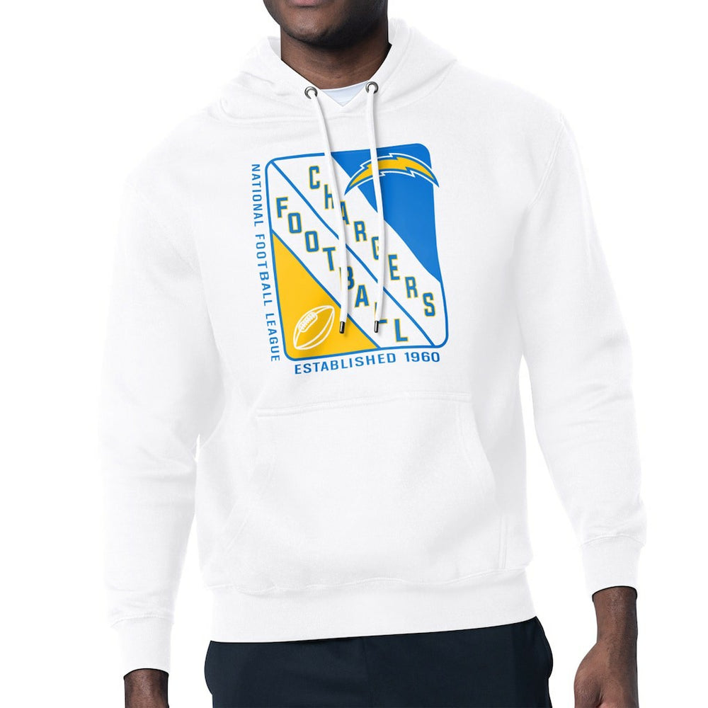 Los Angeles Chargers Starter Shield Logo Pullover Hoodie White - NFL