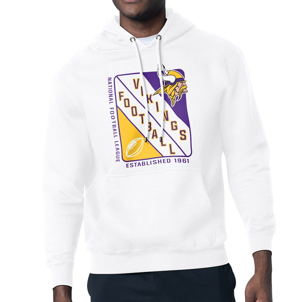 Minnesota Vikings Starter Shield Logo Pullover Hoodie White - NFL