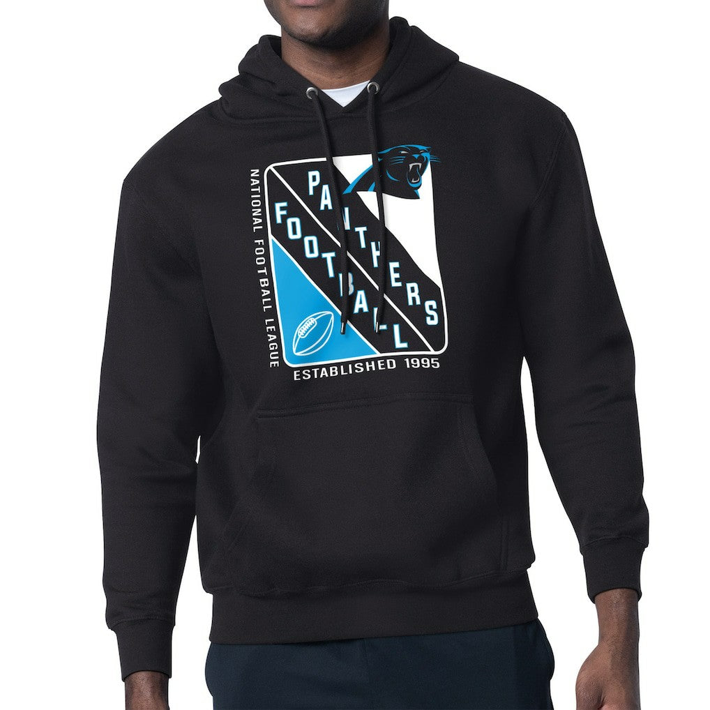 Carolina Panthers Starter Shield Logo Pullover Hoodie Black - NFL
