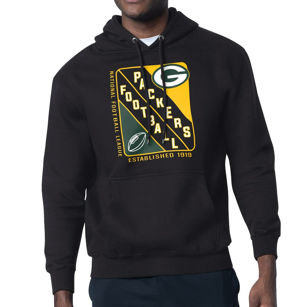 Green Bay Packers Starter Shield Logo Pullover Hoodie Black - NFL