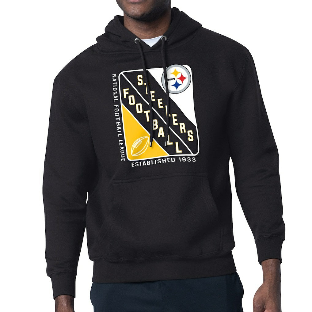 Pittsburgh Steelers Starter Shield Logo Pullover Hoodie Black - NFL