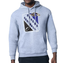 Baltimore Ravens Starter Shield Logo Pullover Hoodie Heather Gray - NFL