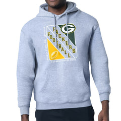 Green Bay Packers Starter Shield Logo Pullover Hoodie Heather Gray - NFL