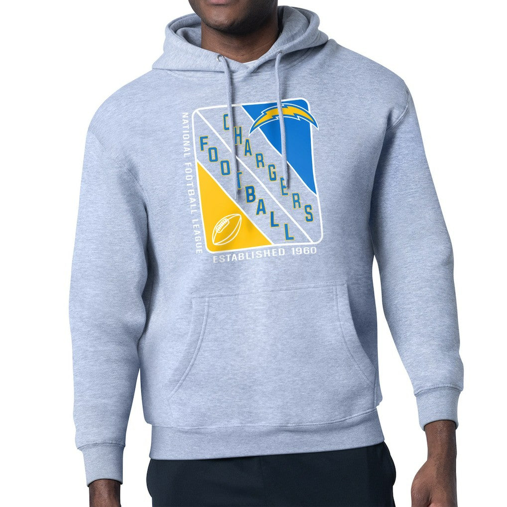 Los Angeles Chargers Starter Shield Logo Pullover Hoodie Heather Gray - NFL