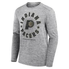 Fanatics - Indiana Pacers NBA Hoops for Troops Long Sleeve T-Shirt - Heather Gray