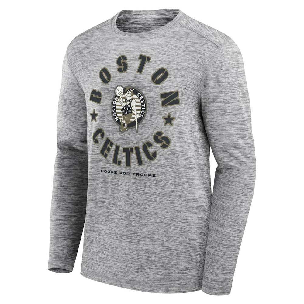 Fanatics - Boston Celtics NBA Hoops for Troops Long Sleeve T-Shirt - Heather Gray