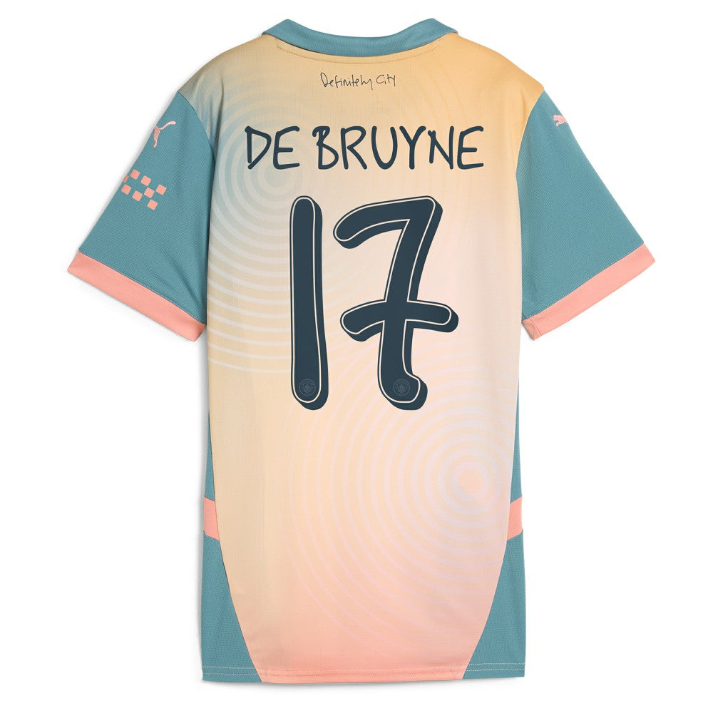 Puma Kevin De Bruyne Manchester City Women's 2024/25 Fourth Replica Player Jerseys - Blue