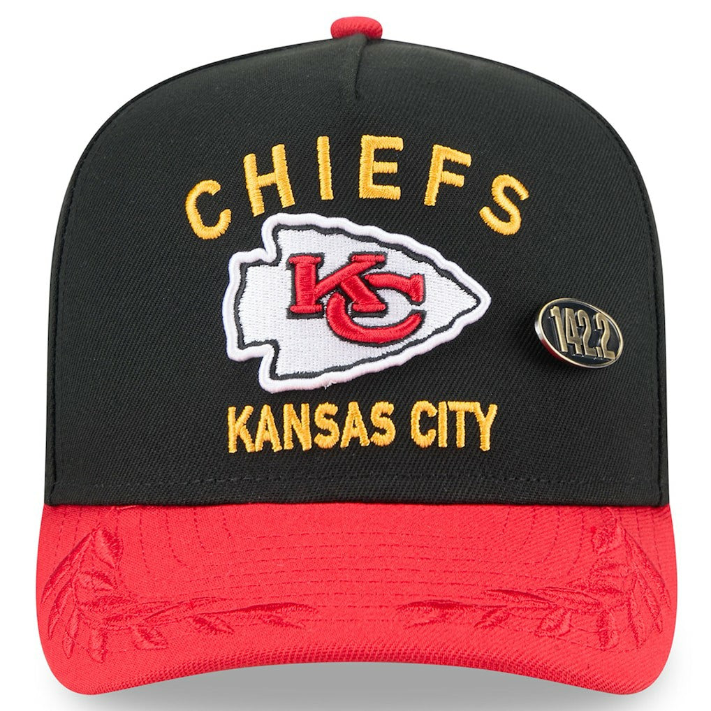 Kansas City Chiefs New Era 2025 NFL Draft On Stage A-Frame 59FIFTY Fitted Hat Black/Red - NFL