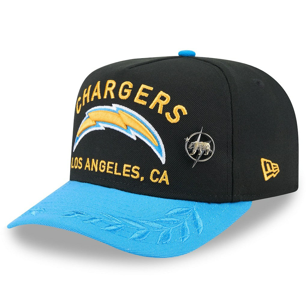 Los Angeles Chargers New Era 2025 NFL Draft On Stage A-Frame 59FIFTY Fitted Hat Black/Powder Blue - NFL