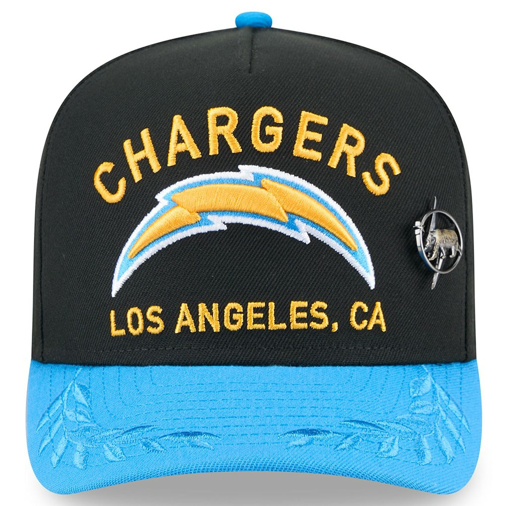 Los Angeles Chargers New Era 2025 NFL Draft On Stage A-Frame 59FIFTY Fitted Hat Black/Powder Blue - NFL