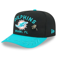 Miami Dolphins New Era 2025 NFL Draft On Stage A-Frame 59FIFTY Fitted Hat Black/Aqua - NFL