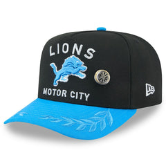 Detroit Lions New Era 2025 NFL Draft On Stage A-Frame 59FIFTY Fitted Hat Black/Blue - NFL