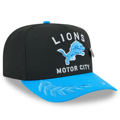 Detroit Lions New Era 2025 NFL Draft On Stage A-Frame 59FIFTY Fitted Hat Black/Blue - NFL