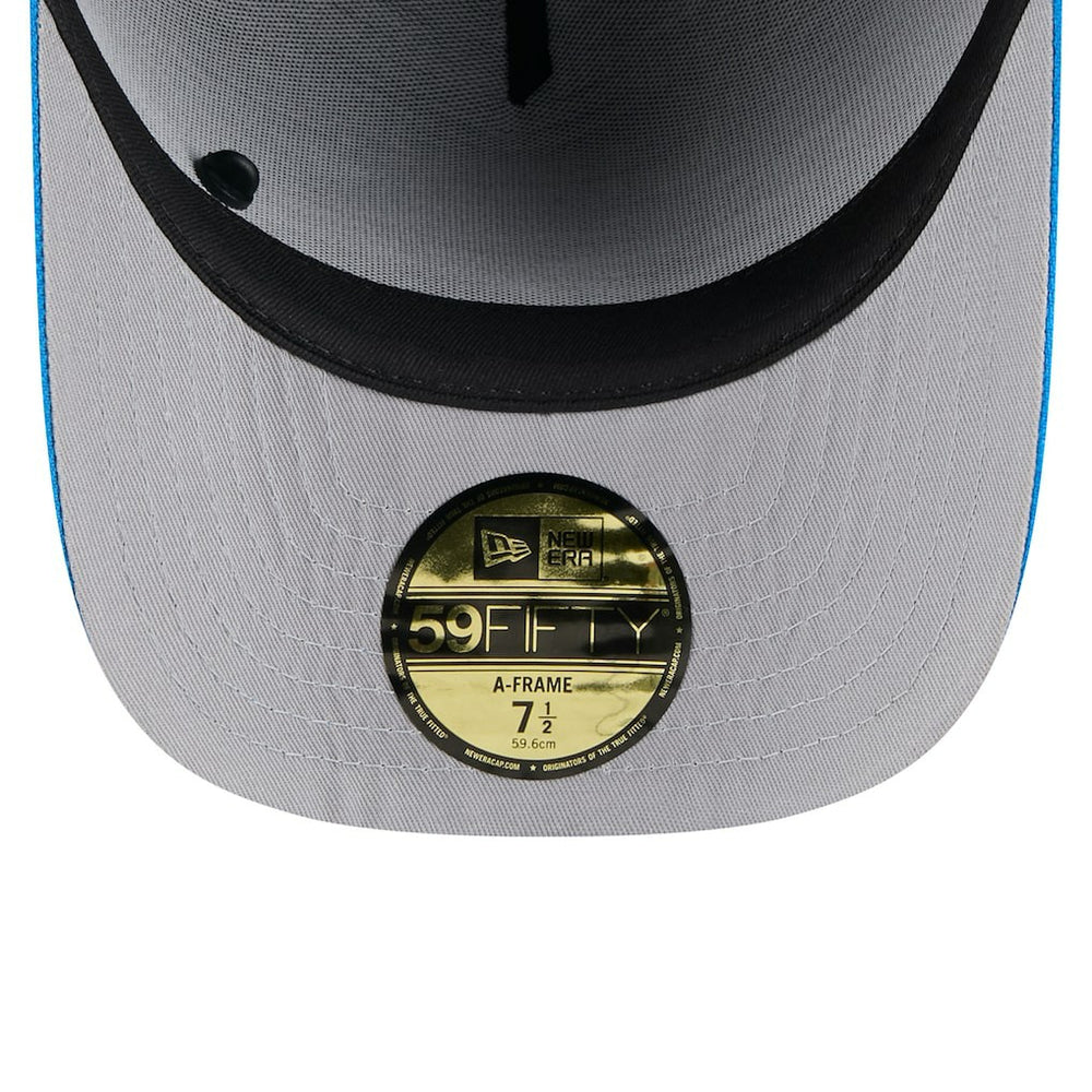 Detroit Lions New Era 2025 NFL Draft On Stage A-Frame 59FIFTY Fitted Hat Black/Blue - NFL