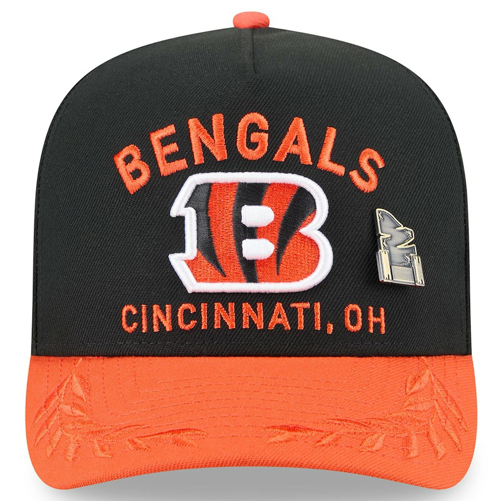 Cincinnati Bengals New Era 2025 NFL Draft On Stage A-Frame 59FIFTY Fitted Hat Black/Orange - NFL