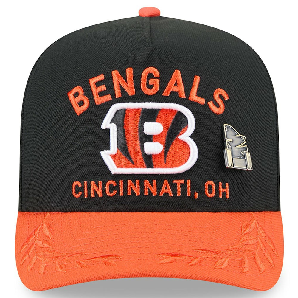 Cincinnati Bengals New Era 2025 NFL Draft On Stage A-Frame 59FIFTY Fitted Hat Black/Orange - NFL
