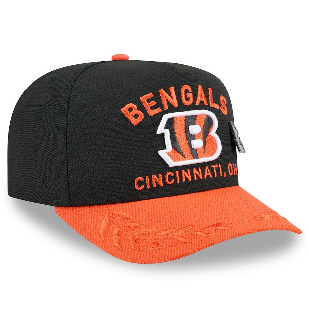 Cincinnati Bengals New Era 2025 NFL Draft On Stage A-Frame 59FIFTY Fitted Hat Black/Orange - NFL