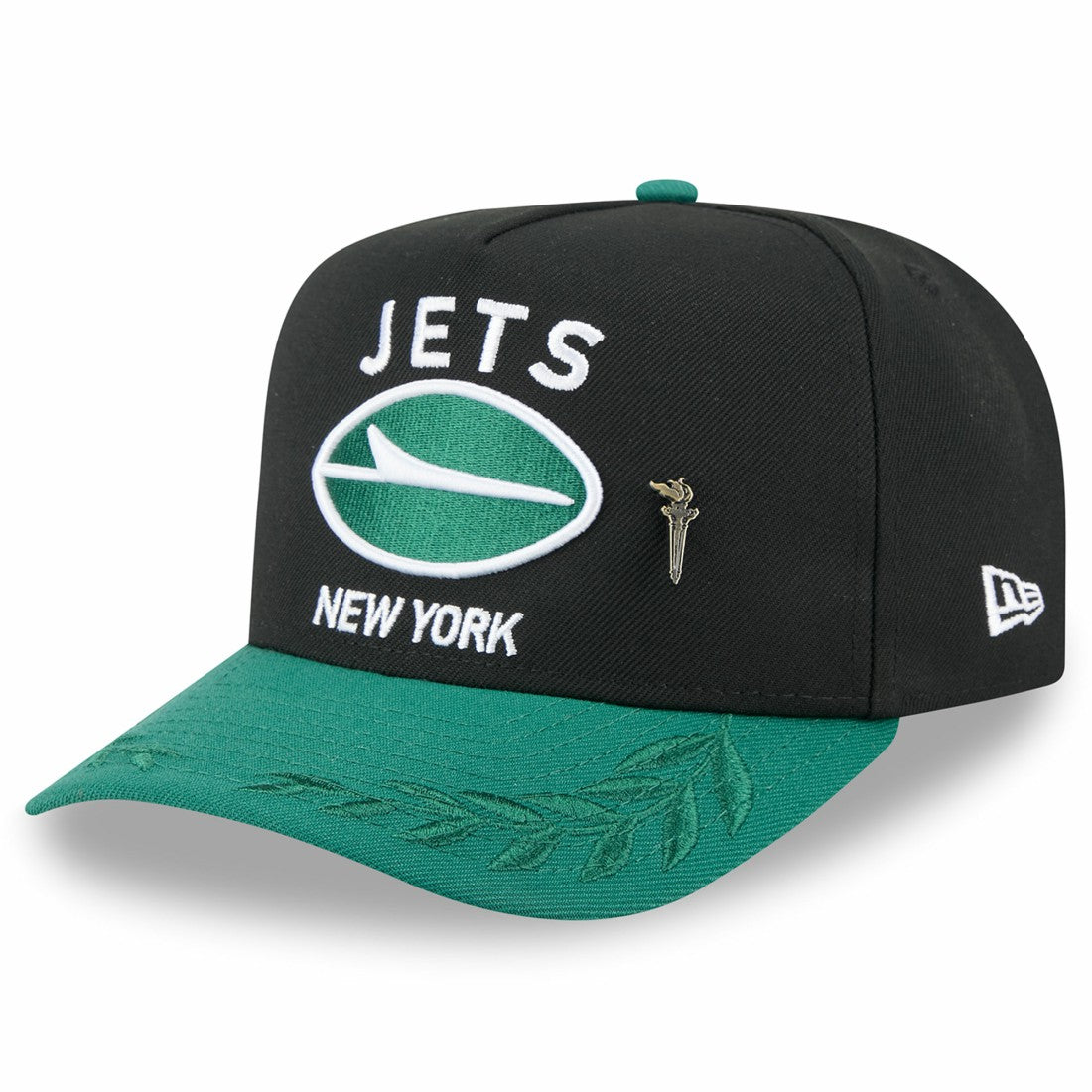 New York Jets New Era 2025 NFL Draft On Stage A-Frame 59FIFTY Fitted Hat Black/Green - NFL