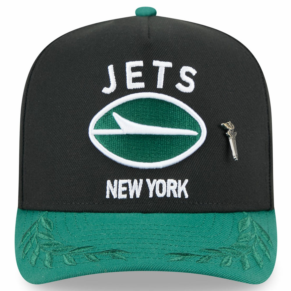 New York Jets New Era 2025 NFL Draft On Stage A-Frame 59FIFTY Fitted Hat Black/Green - NFL