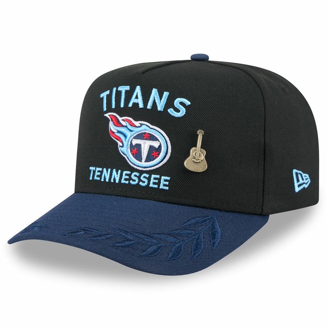 Tennessee Titans New Era 2025 NFL Draft On Stage A-Frame 59FIFTY Fitted Hat Black/Navy - NFL