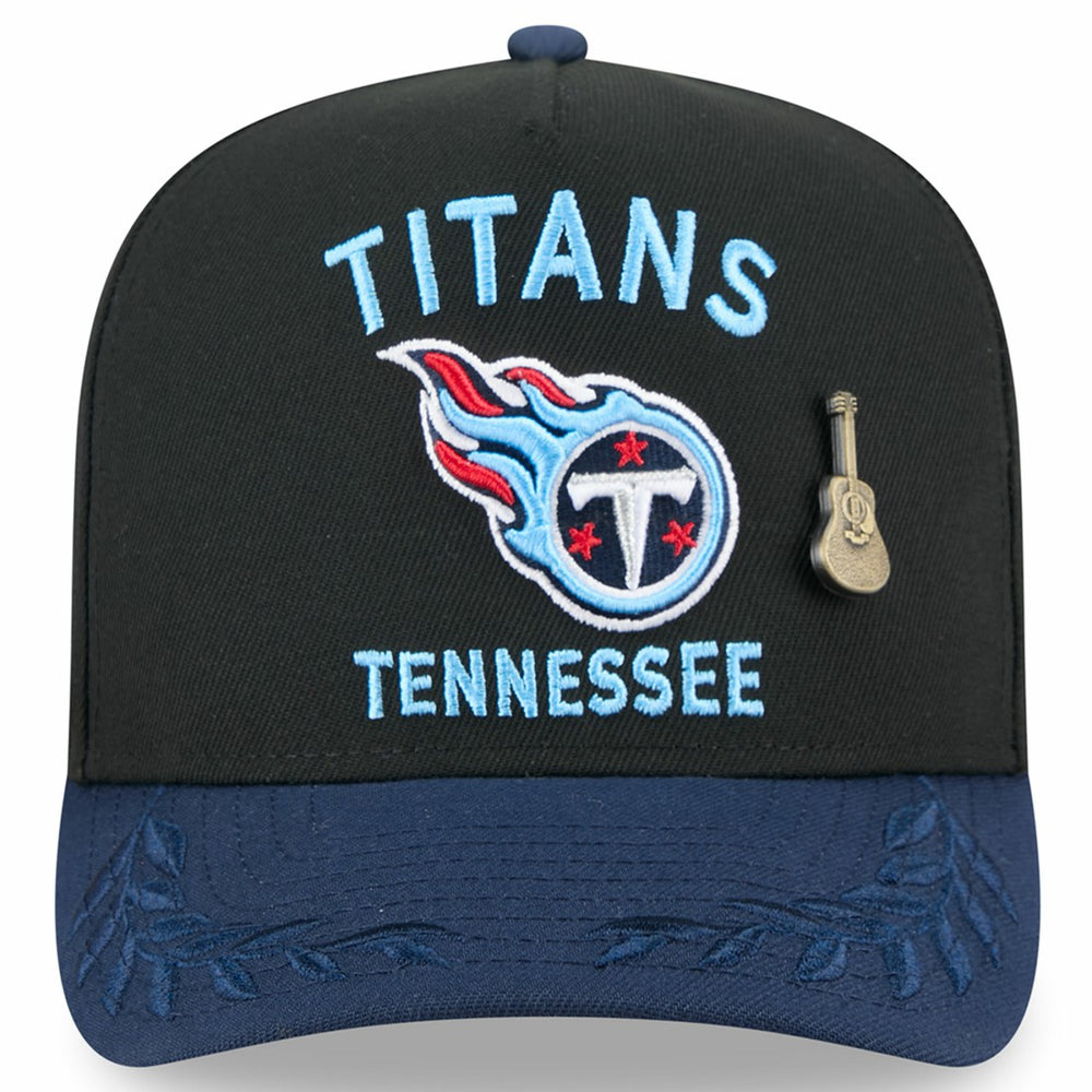 Tennessee Titans New Era 2025 NFL Draft On Stage A-Frame 59FIFTY Fitted Hat Black/Navy - NFL