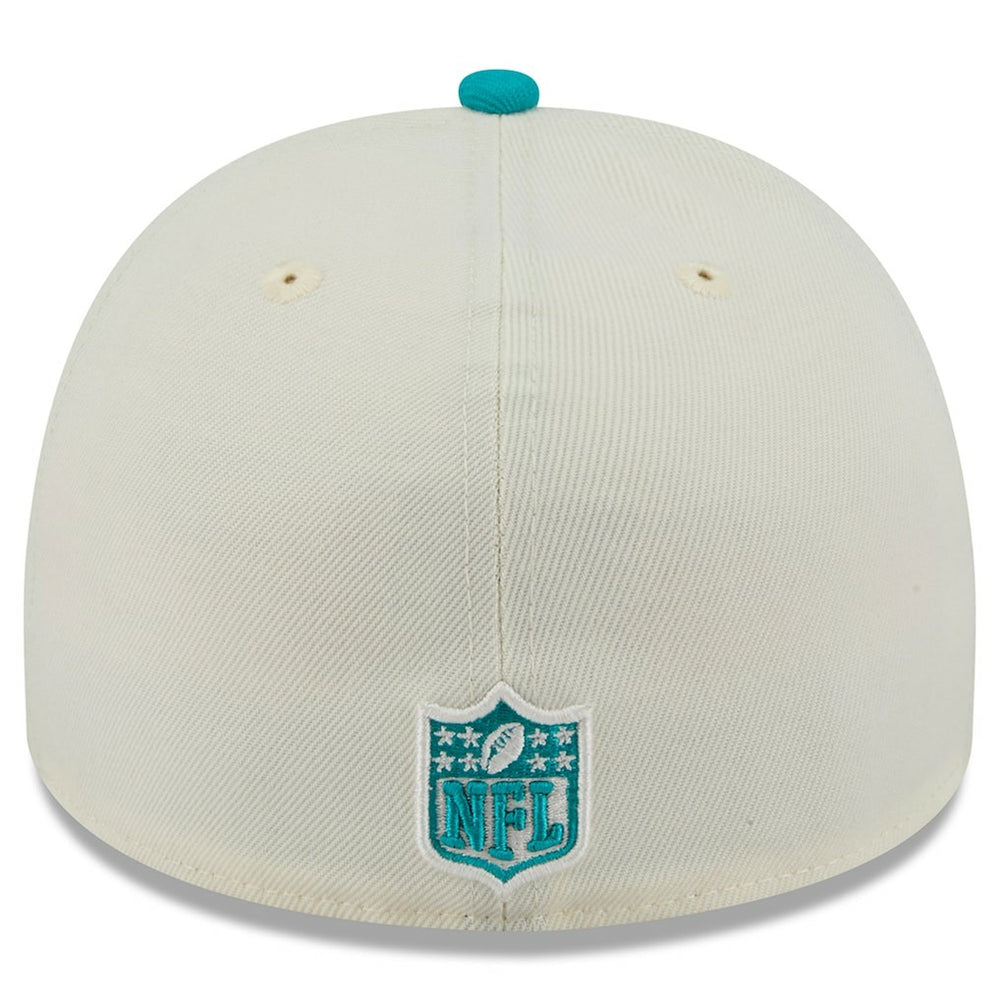 Miami Dolphins New Era 2025 NFL Draft A-Frame 59FIFTY Fitted Hat Cream/Aqua - NFL