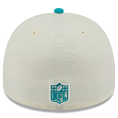 Miami Dolphins New Era 2025 NFL Draft A-Frame 59FIFTY Fitted Hat Cream/Aqua - NFL