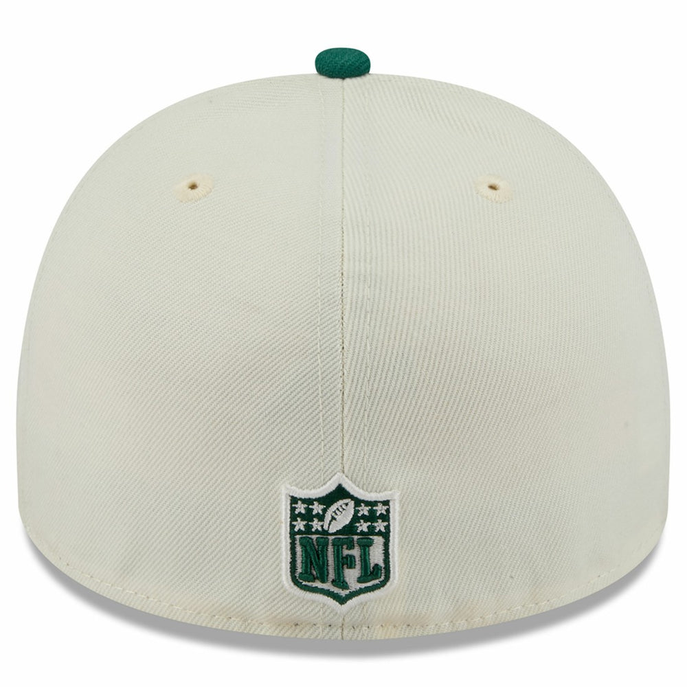 New York Jets New Era 2025 NFL Draft A-Frame 59FIFTY Fitted Hat Cream/Green - NFL