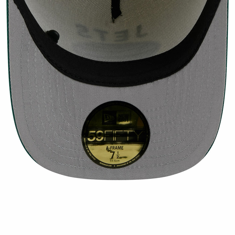 New York Jets New Era 2025 NFL Draft A-Frame 59FIFTY Fitted Hat Cream/Green - NFL