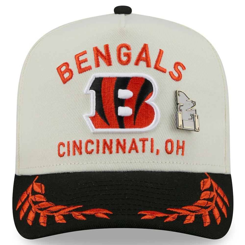 Cincinnati Bengals New Era 2025 NFL Draft A-Frame 59FIFTY Fitted Hat Cream/Black - NFL