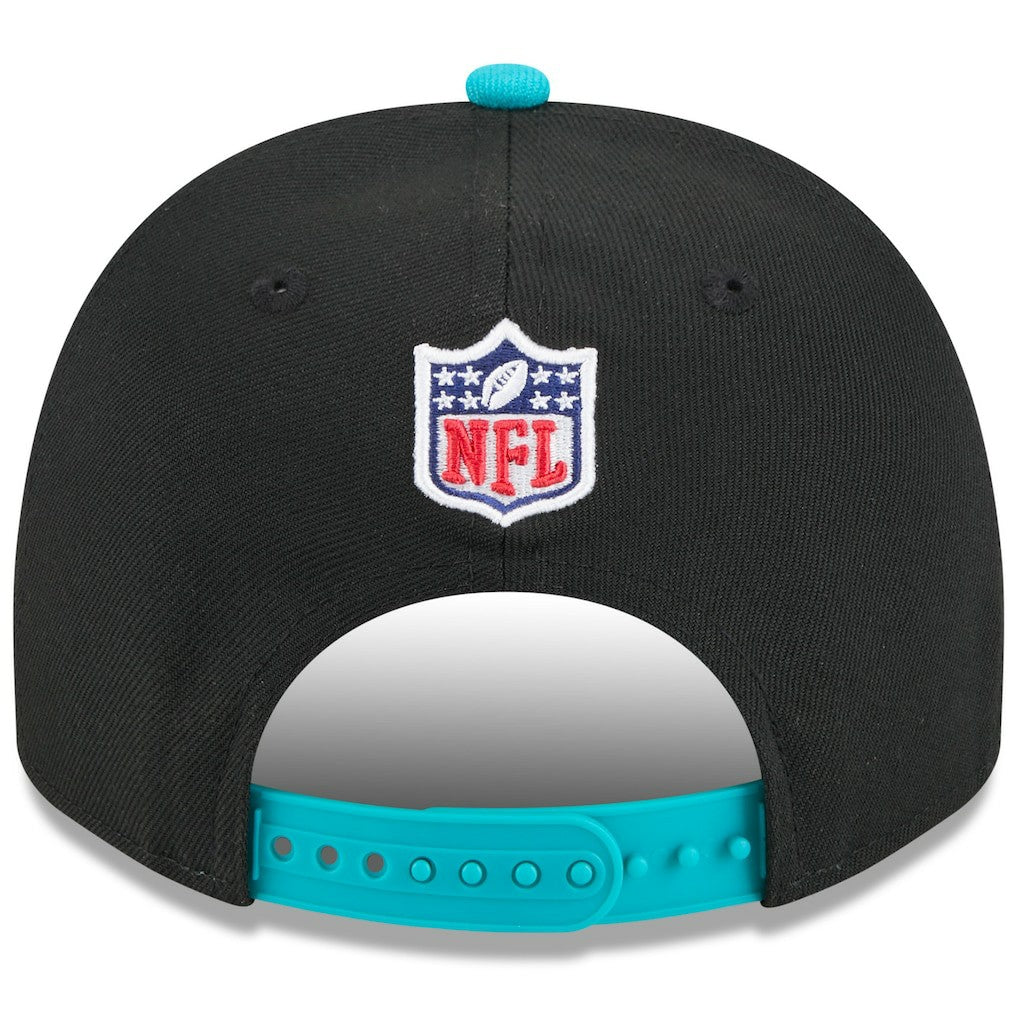 Miami Dolphins New Era 2025 NFL Draft A-Frame 9FIFTY Snapback Hat Black/Aqua - NFL