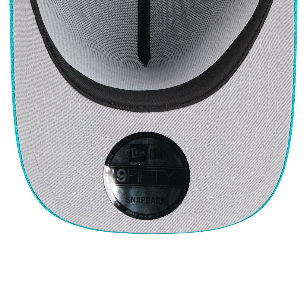 Miami Dolphins New Era 2025 NFL Draft A-Frame 9FIFTY Snapback Hat Black/Aqua - NFL