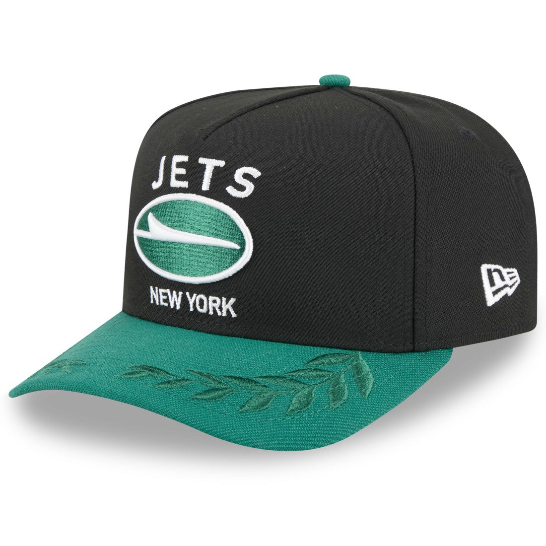 New York Jets New Era 2025 NFL Draft A-Frame 9FIFTY Snapback Hat Black/Green - NFL