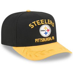 Pittsburgh Steelers New Era 2025 NFL Draft A-Frame 9FIFTY Snapback Hat Black/Gold - NFL