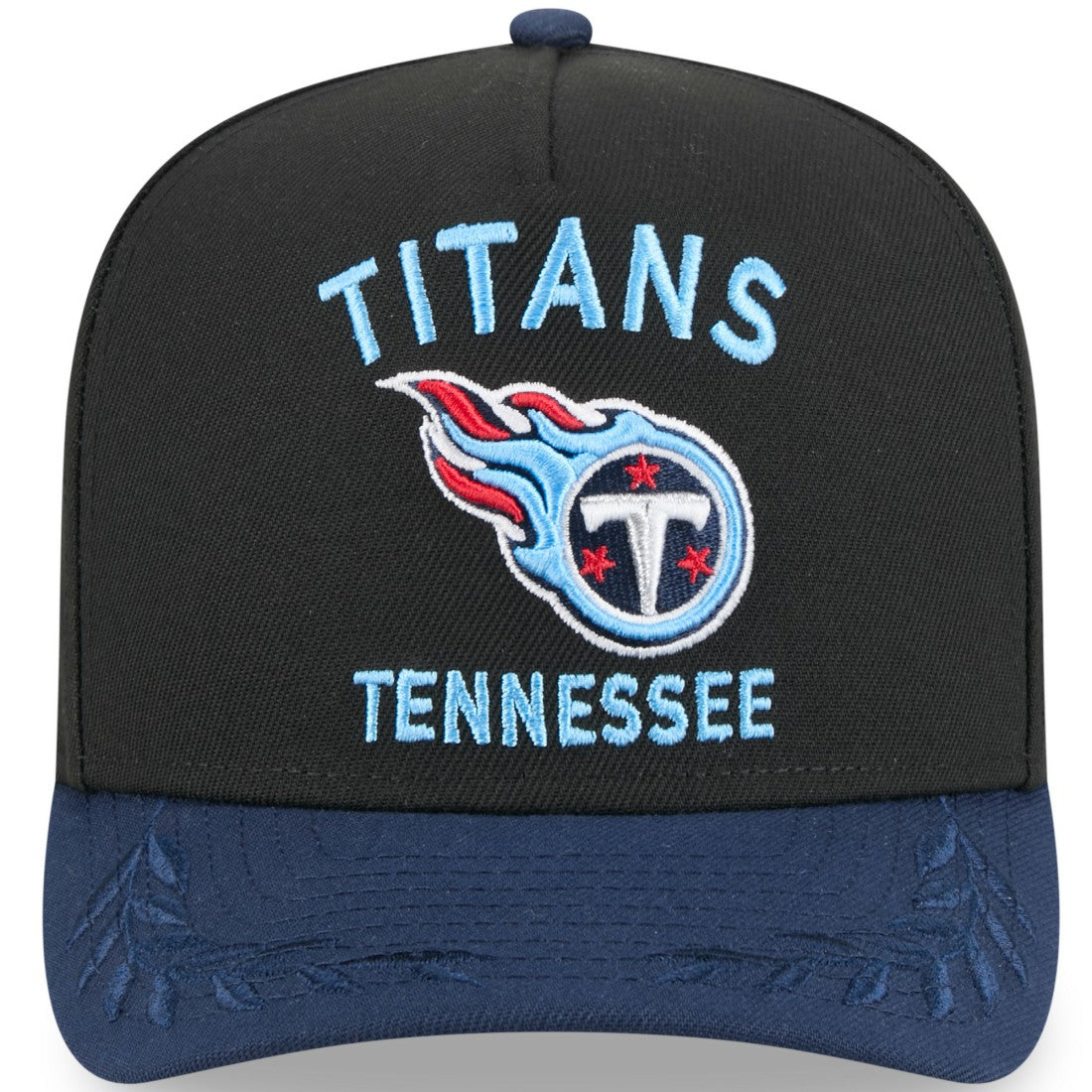 Tennessee Titans New Era 2025 NFL Draft A-Frame 9FIFTY Snapback Hat Black/Navy - NFL