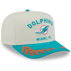 Miami Dolphins New Era 2025 NFL Draft A-Frame 9FIFTY Snapback Hat Cream/Aqua - NFL