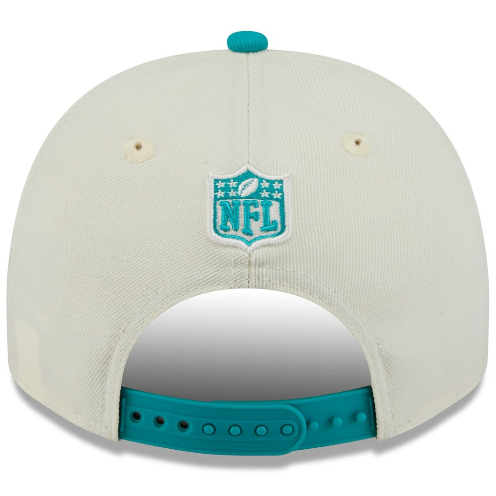 Miami Dolphins New Era 2025 NFL Draft A-Frame 9FIFTY Snapback Hat Cream/Aqua - NFL