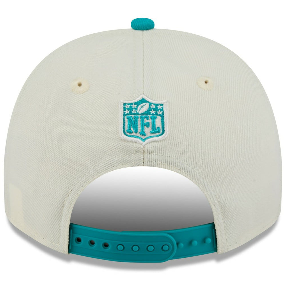 Miami Dolphins New Era 2025 NFL Draft A-Frame 9FIFTY Snapback Hat Cream/Aqua - NFL