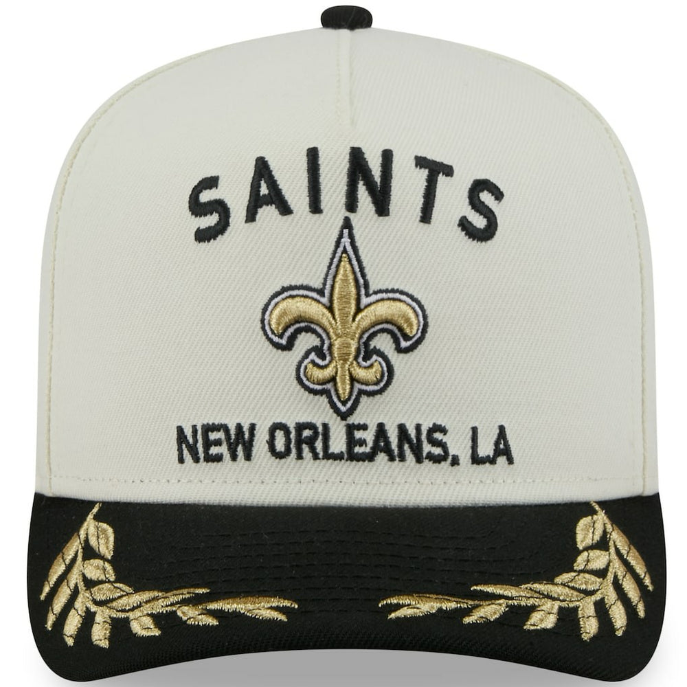 New Orleans Saints New Era 2025 NFL Draft A-Frame 9FIFTY Snapback Hat Cream/Black - NFL