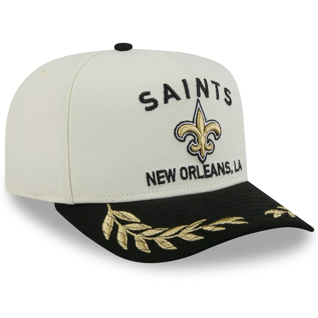 New Orleans Saints New Era 2025 NFL Draft A-Frame 9FIFTY Snapback Hat Cream/Black - NFL