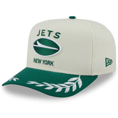 New York Jets New Era 2025 NFL Draft A-Frame 9FIFTY Snapback Hat Cream/Green - NFL