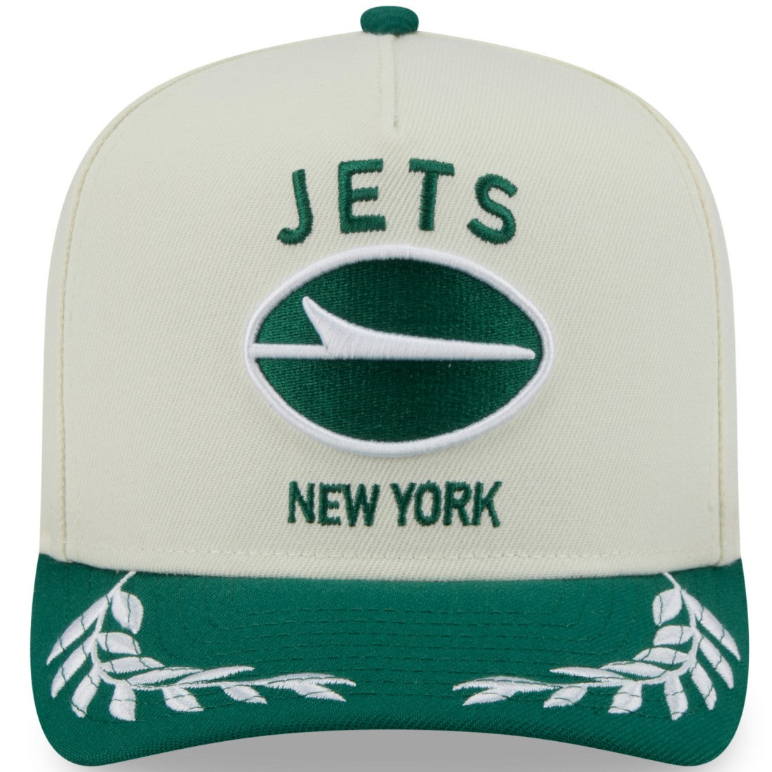 New York Jets New Era 2025 NFL Draft A-Frame 9FIFTY Snapback Hat Cream/Green - NFL