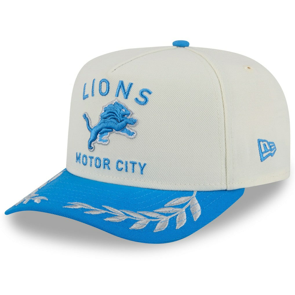 Detroit Lions New Era 2025 NFL Draft A-Frame 9FIFTY Snapback Hat Cream/Blue - NFL