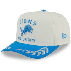 Detroit Lions New Era 2025 NFL Draft A-Frame 9FIFTY Snapback Hat Cream/Blue - NFL