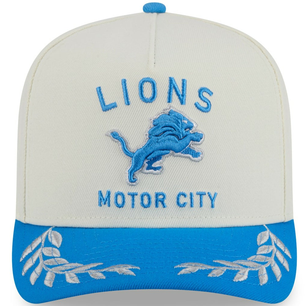 Detroit Lions New Era 2025 NFL Draft A-Frame 9FIFTY Snapback Hat Cream/Blue - NFL