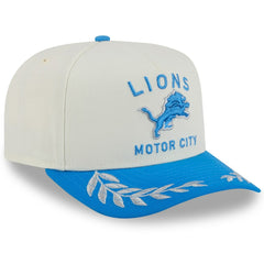 Detroit Lions New Era 2025 NFL Draft A-Frame 9FIFTY Snapback Hat Cream/Blue - NFL