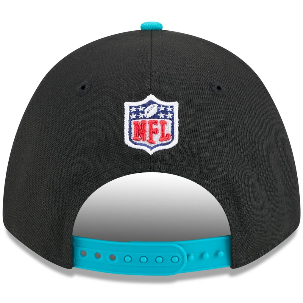 Miami Dolphins New Era 2025 NFL Draft 9FORTY A-Frame M-Crown Adjustable Hat Black/Aqua - NFL